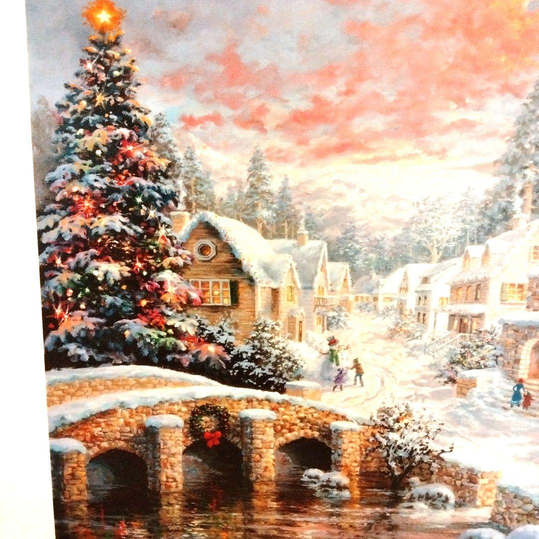 【アメリカで購入】クリスマスの風景画 サイズ81cm✕61cm