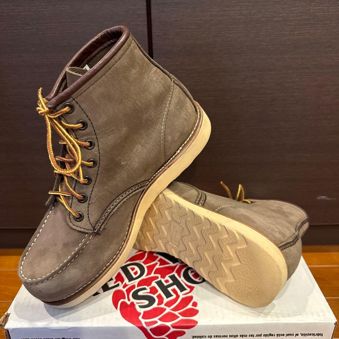 【良品•縦羽タグ•8EE】レッドウィング2877ヌバックレザー　グレージュ