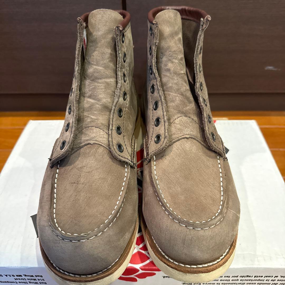 【良品•縦羽タグ•8EE】レッドウィング2877ヌバックレザー　グレージュ