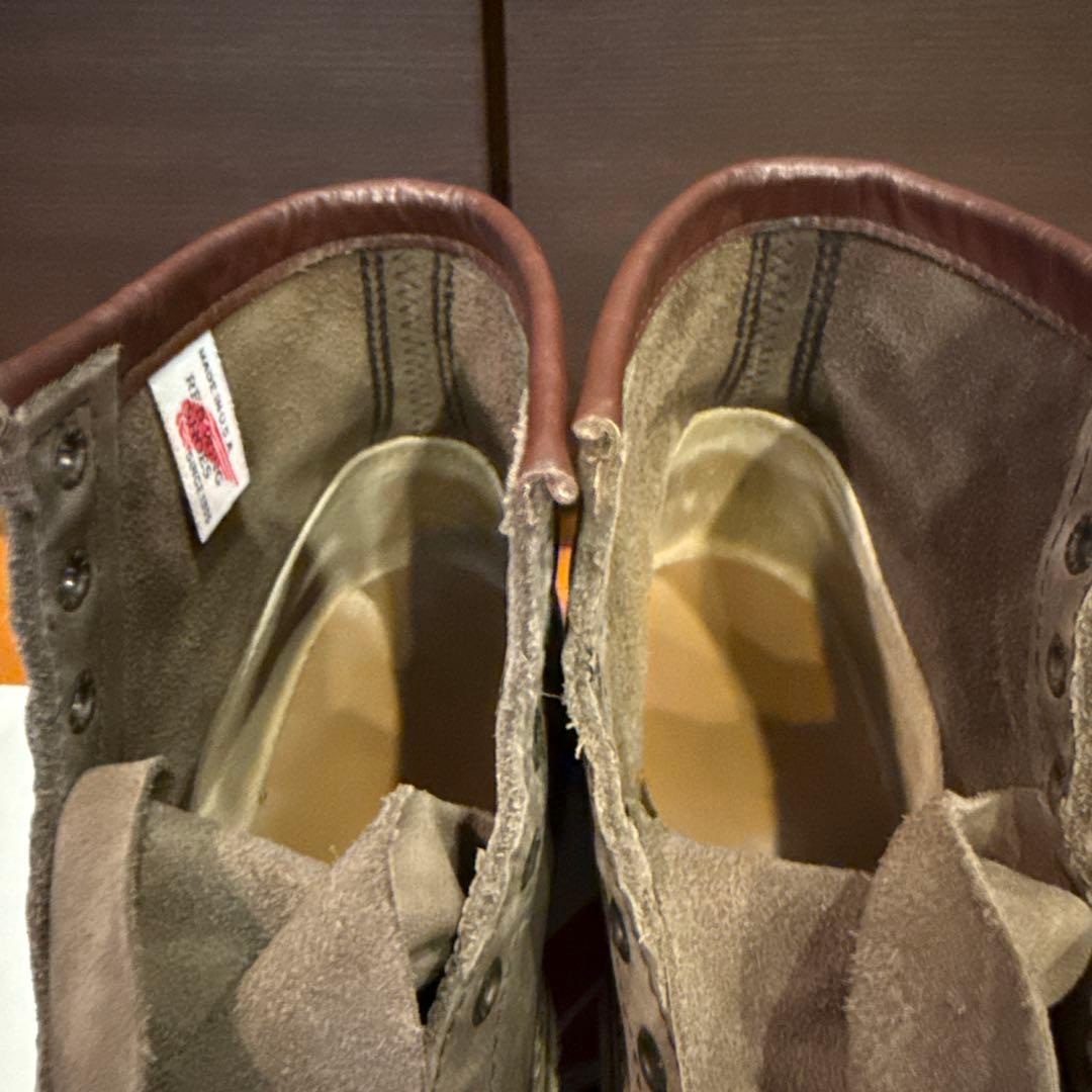 【良品•縦羽タグ•8EE】レッドウィング2877ヌバックレザー　グレージュ