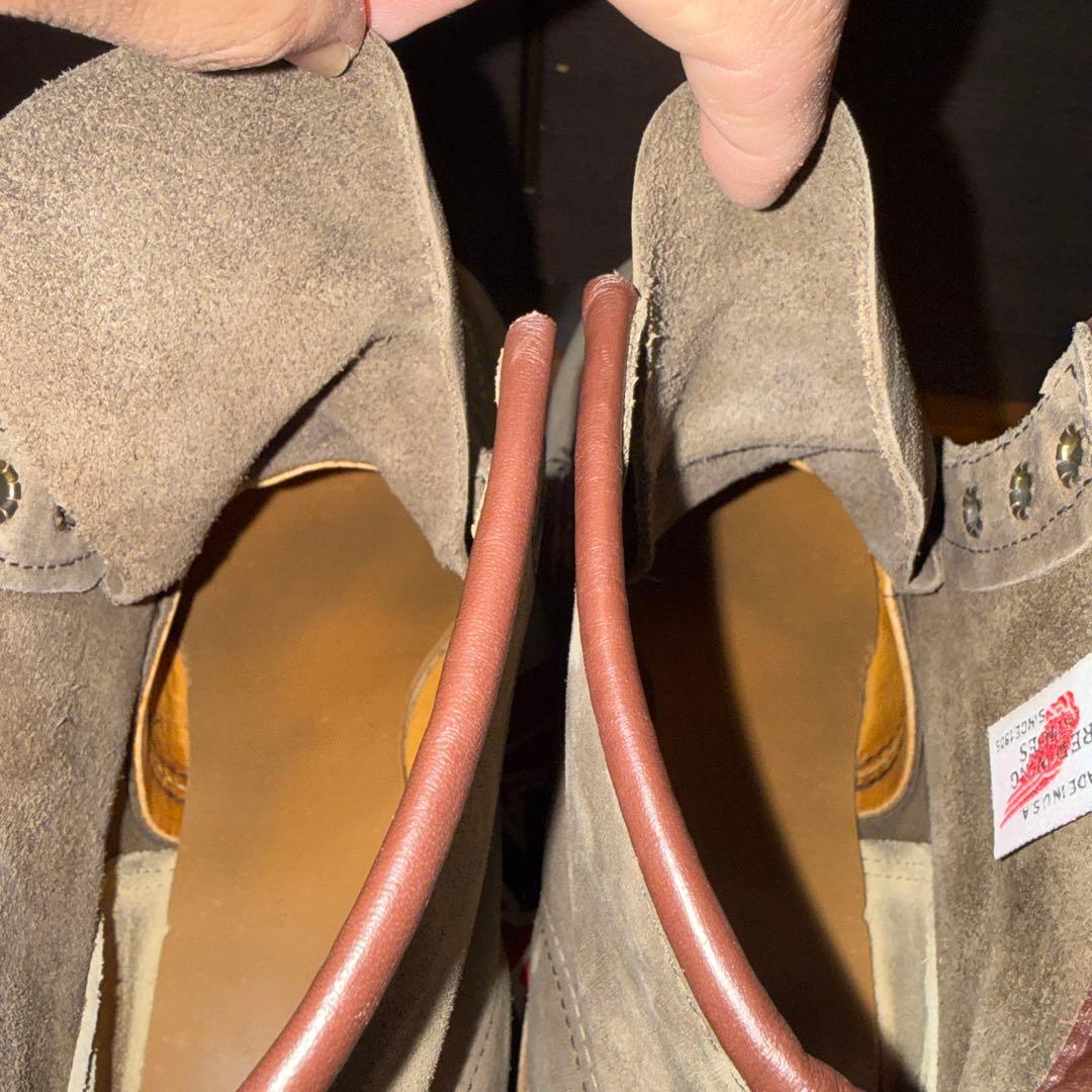 【良品•縦羽タグ•8EE】レッドウィング2877ヌバックレザー　グレージュ