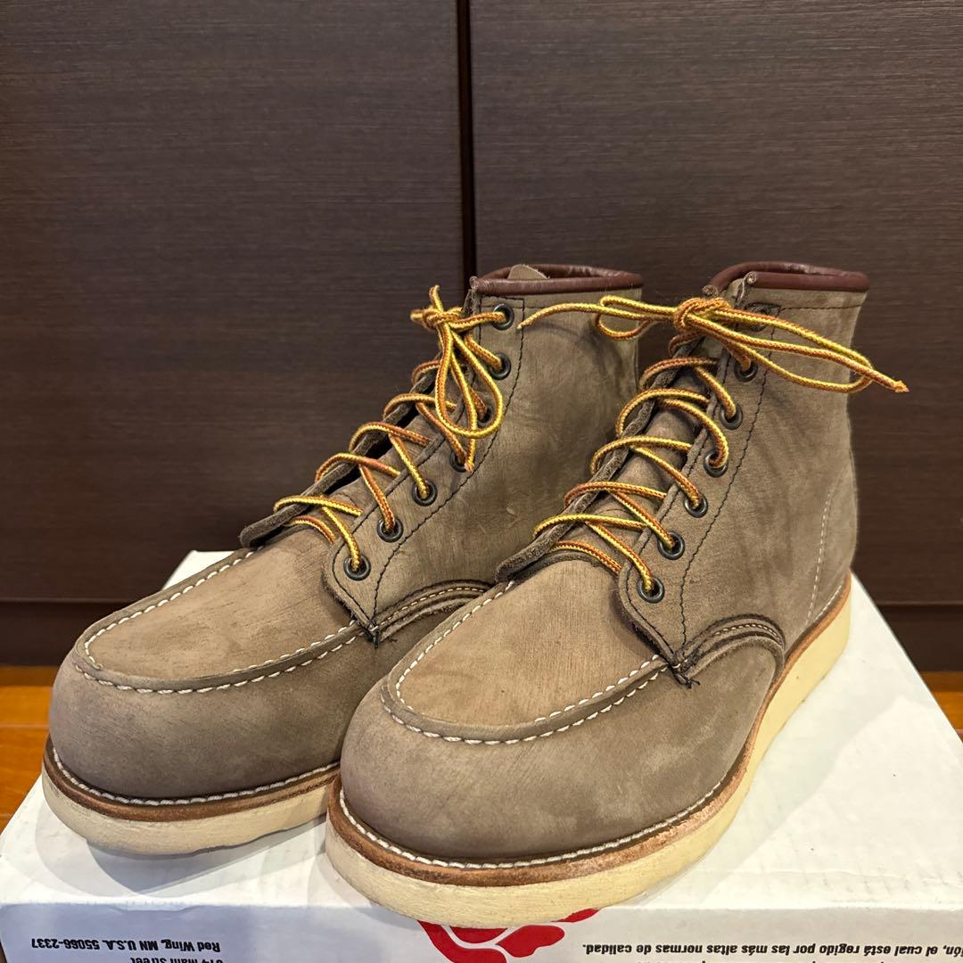 【良品•縦羽タグ•8EE】レッドウィング2877ヌバックレザー　グレージュ