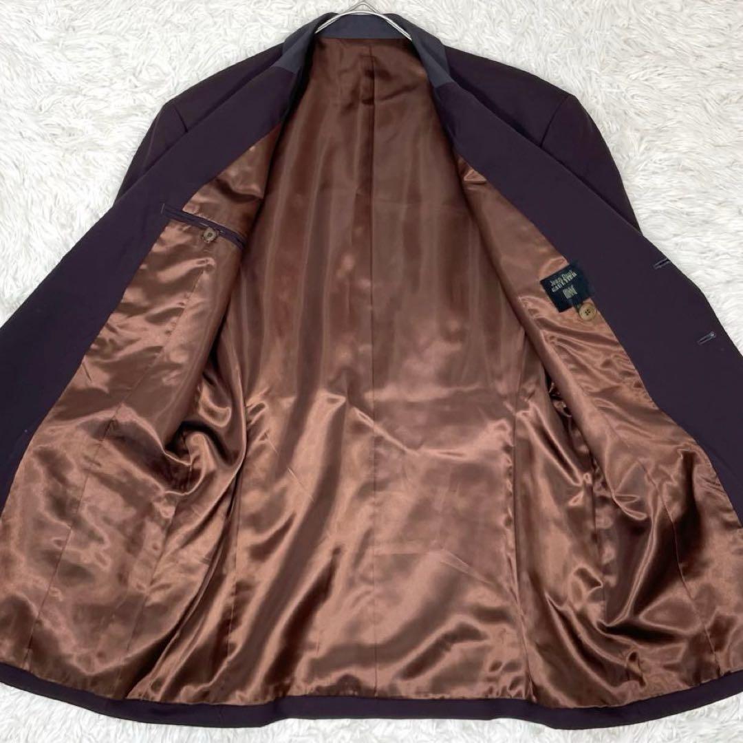 極美品✨ジャンポールゴルチエ スーツ セットアップ ダブル 茶系 裏地光沢 48