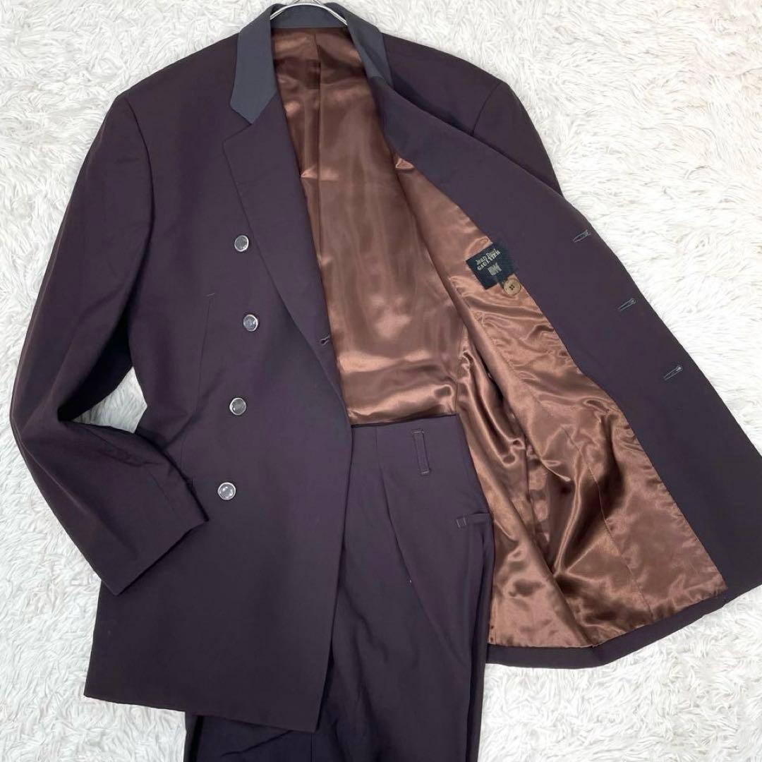極美品✨ジャンポールゴルチエ スーツ セットアップ ダブル 茶系 裏地光沢 48