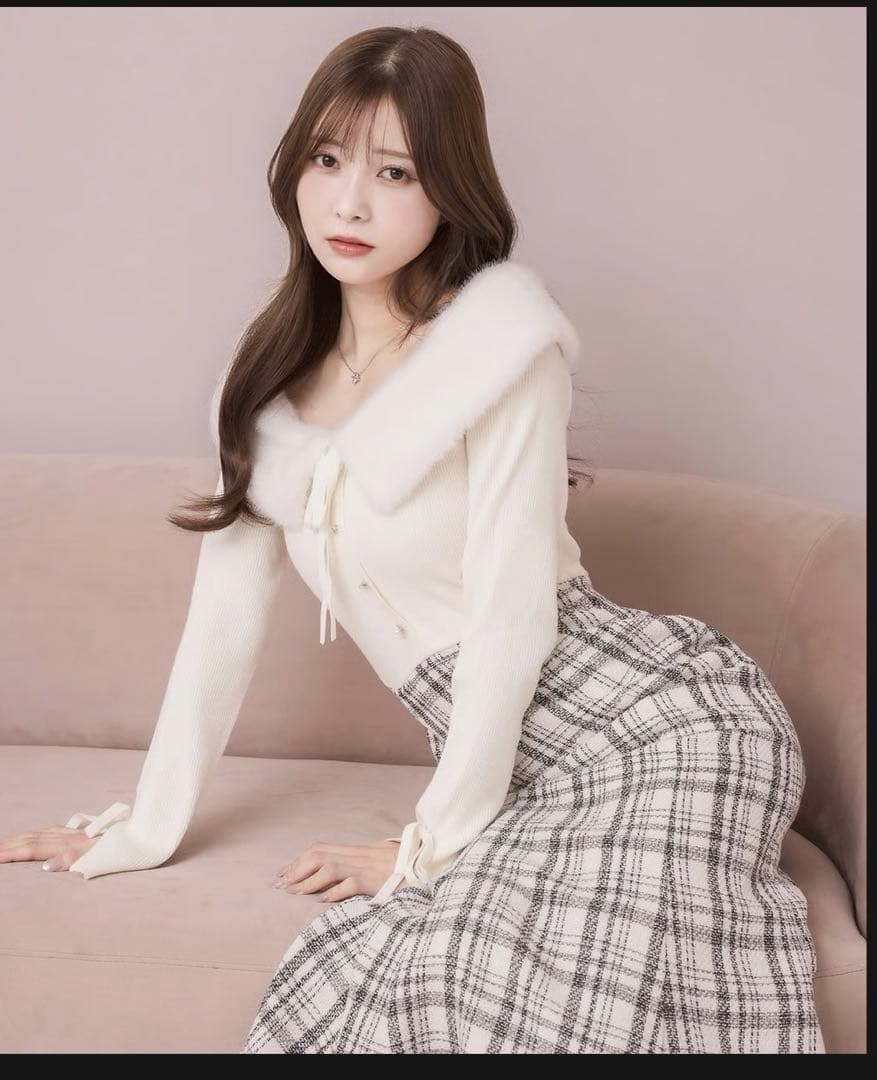 DOLCELICHE FURオフショルドッキングワンピース