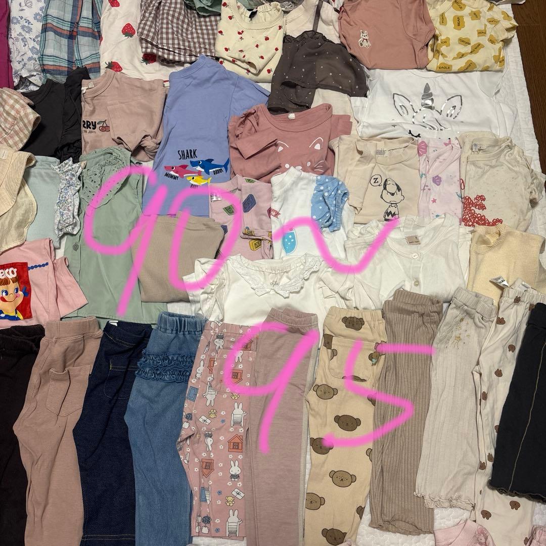 【大量まとめ売り】80-100cm 春夏秋女の子服　ベビー　キッズ 86点
