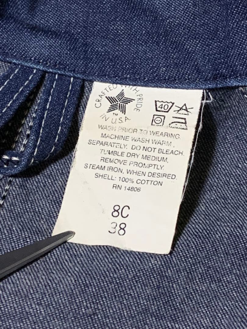 90s usa製 カーハート デニム カバーオール 濃紺