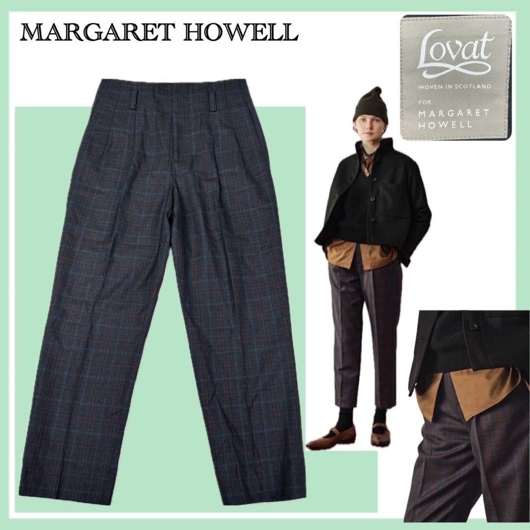 ✨美品✨マーガレットハウエル Lovat社ウールトラウザー チェック Ⅱ M