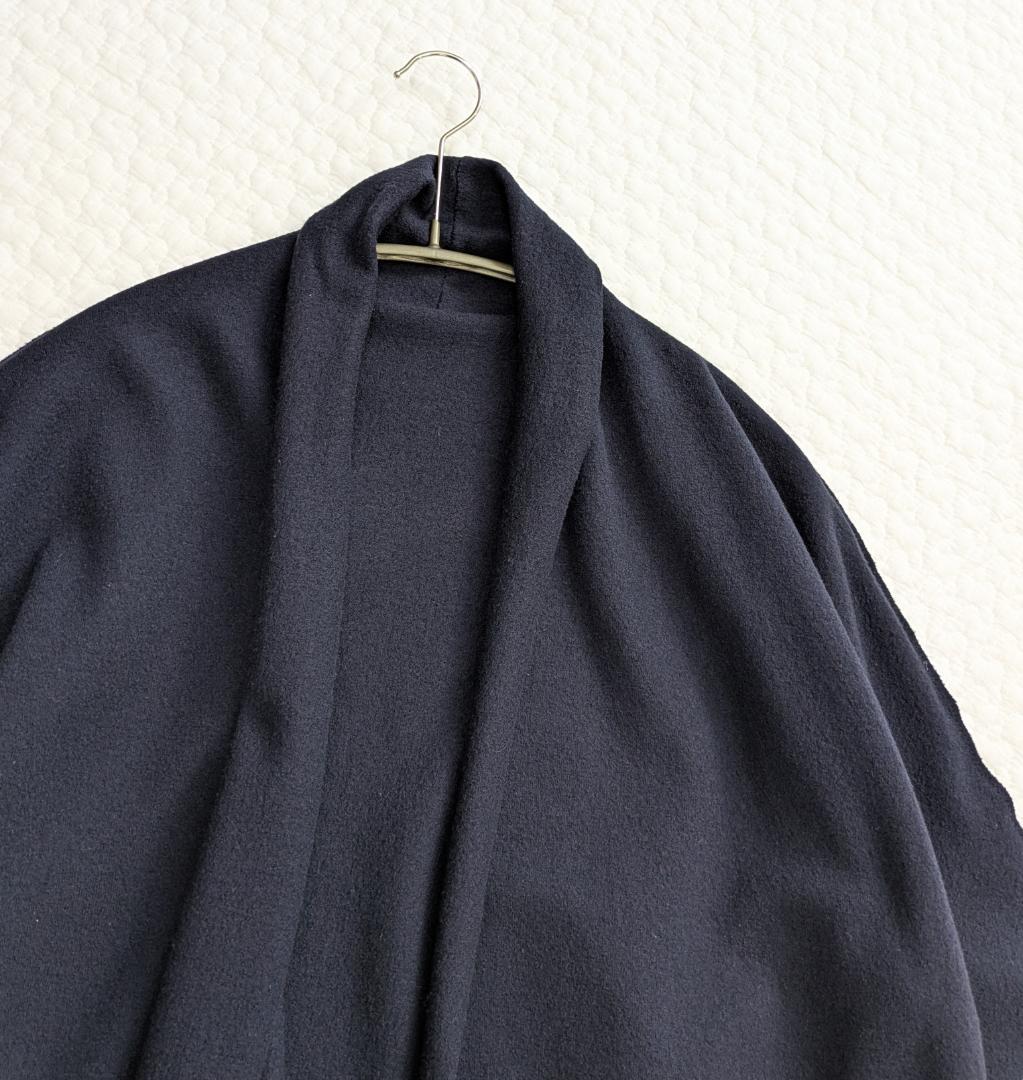 ヨーガンレール☆ラム圧縮ロングジャケット☆濃紺☆ドレープライン☆美品です