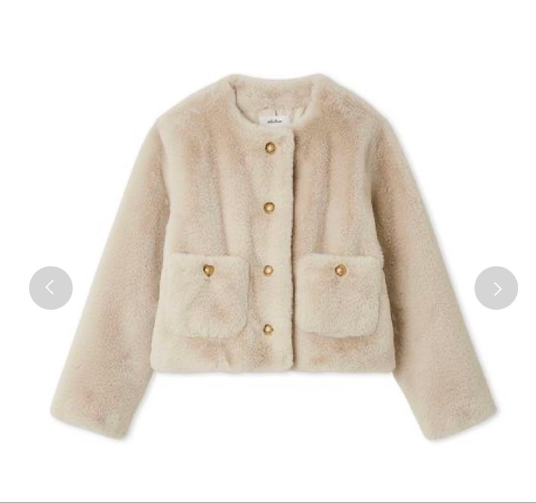 MilaOwen＊金釦クロップドファージャケット 美品