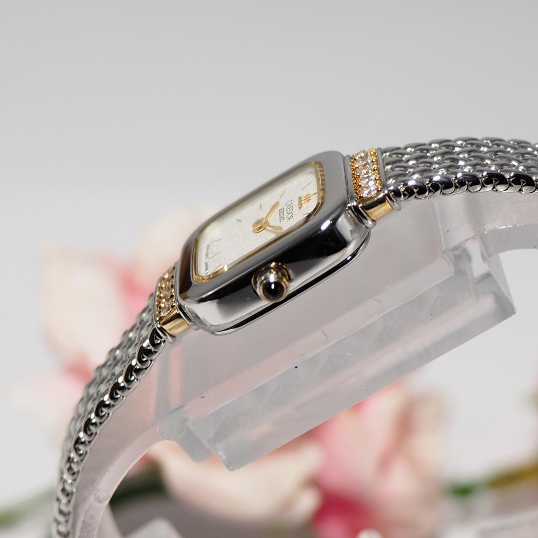 新同品 クレドール セイコー SEIKO スクエア ダイヤK18 腕時計 732