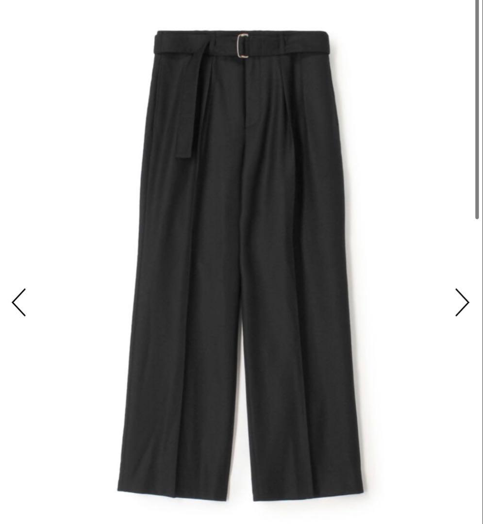 【新品未使用】EDITIONMEN Super160'sウールギャバベルトパンツ