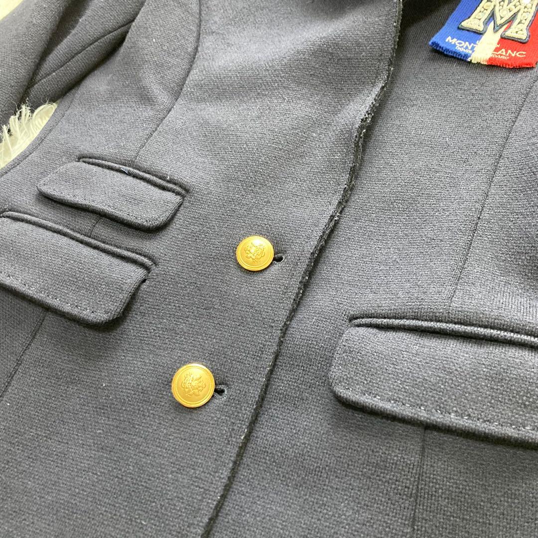 SOV. ✨紺ブレ　テーラードジャケット　　 ワッペン　金ボタン ビジュー