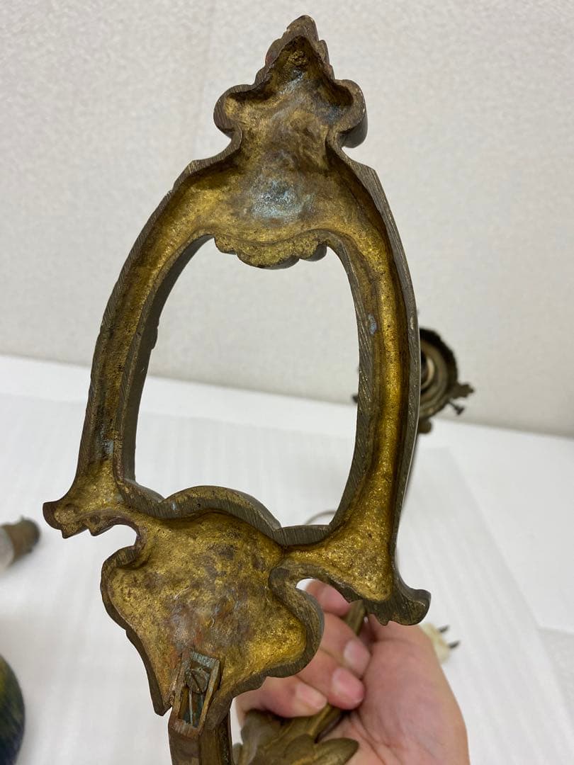 3-1537 フランス製　ミュラー兄弟　アンティーク照明