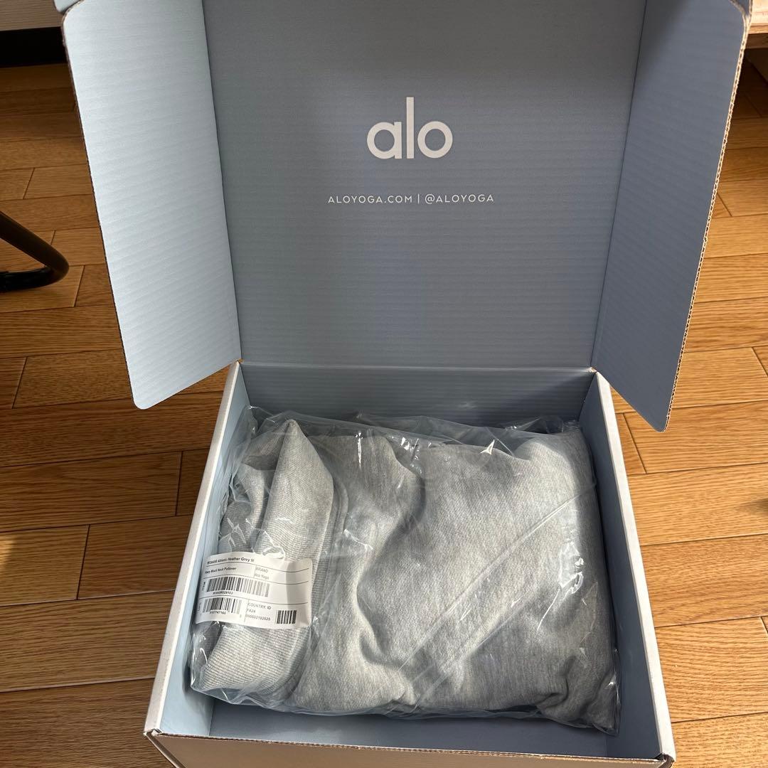 ヘイジー モックネック プルオーバー グレー Mサイズ