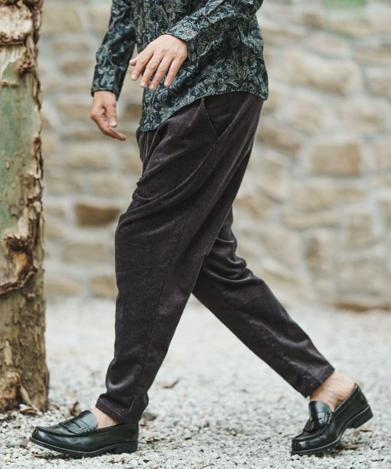 CAMBIO コーデュロイ テーパードパンツ L