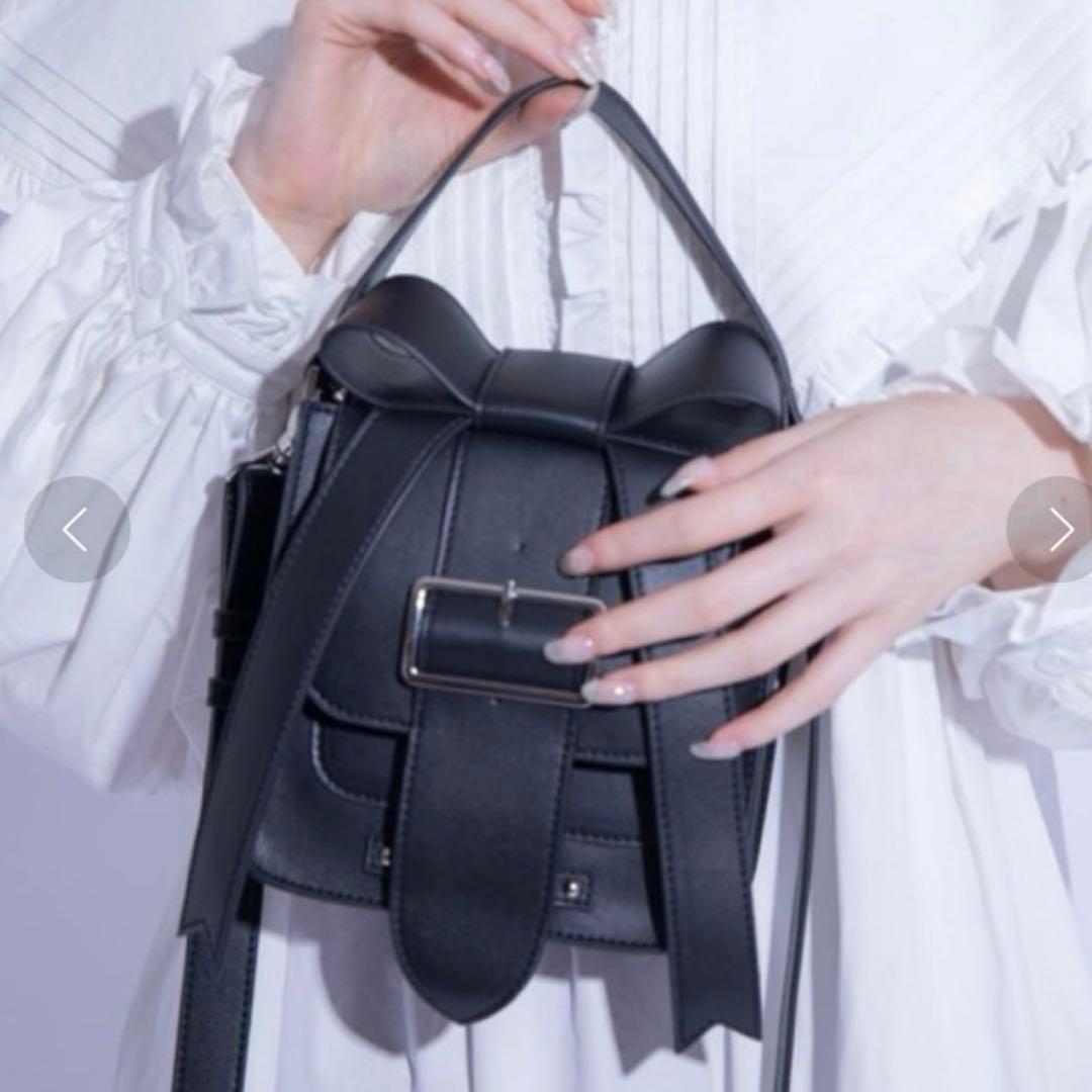 黒 Candy Stripper RIBBON SHOULDER 2way 黒