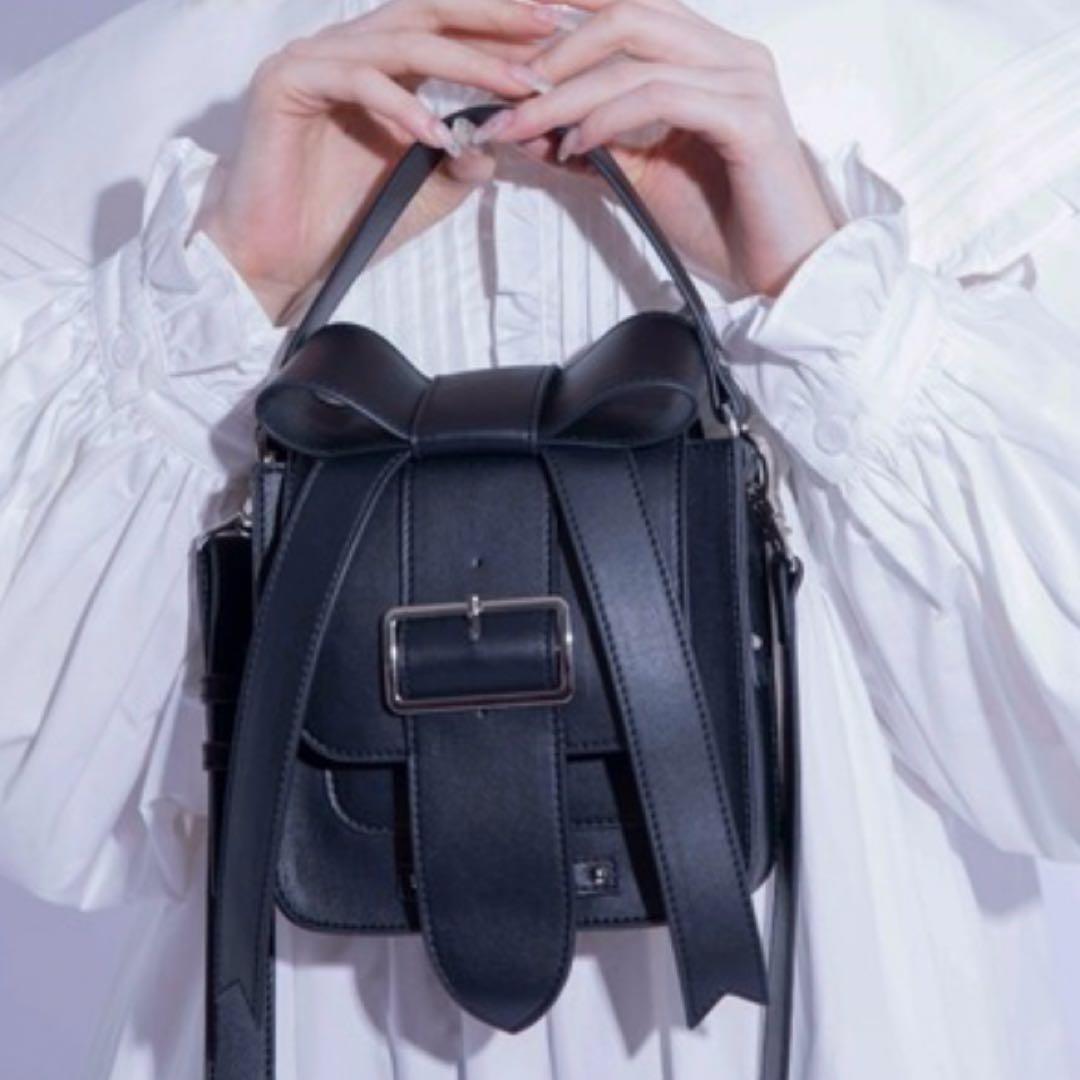 黒 Candy Stripper RIBBON SHOULDER 2way 黒