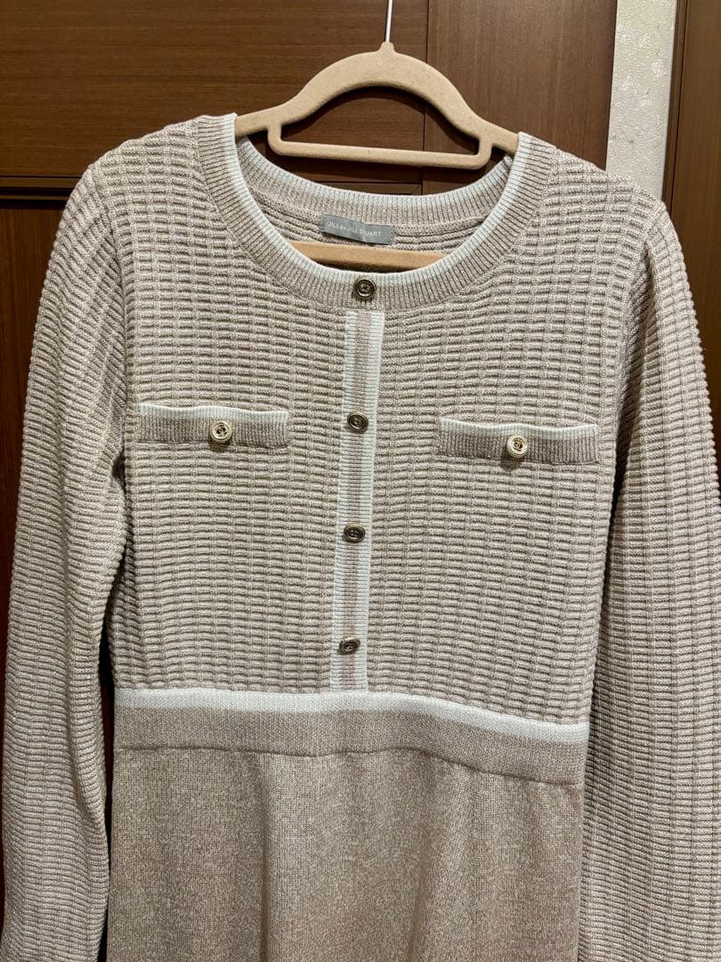 JILL by JILLSTUART ラメツイード配色ニットワンピース