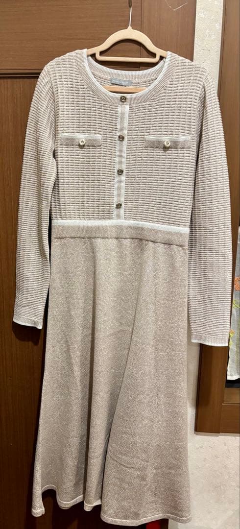 JILL by JILLSTUART ラメツイード配色ニットワンピース