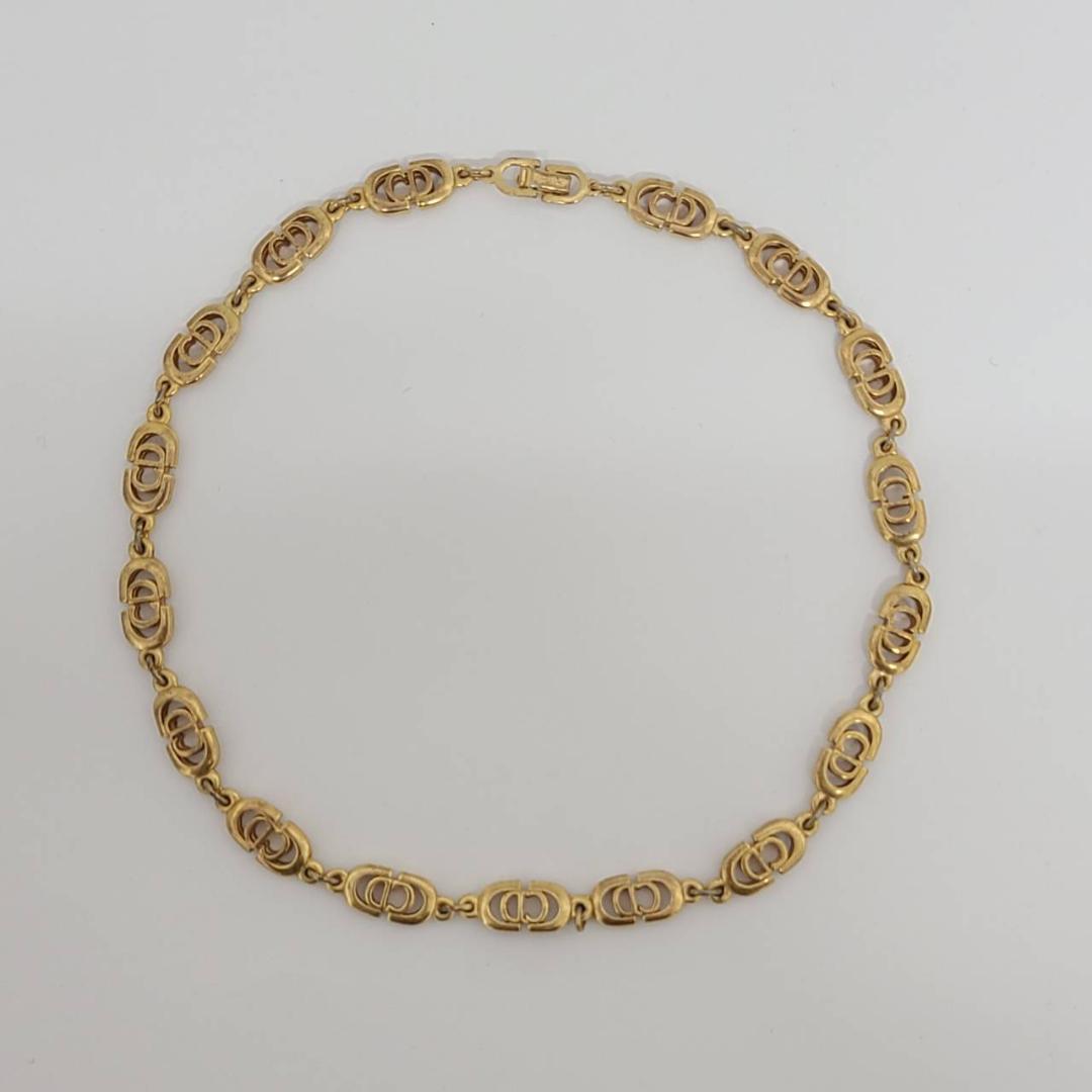 ディオール Dior ネックレス CDロゴ 金属素材 ゴールド