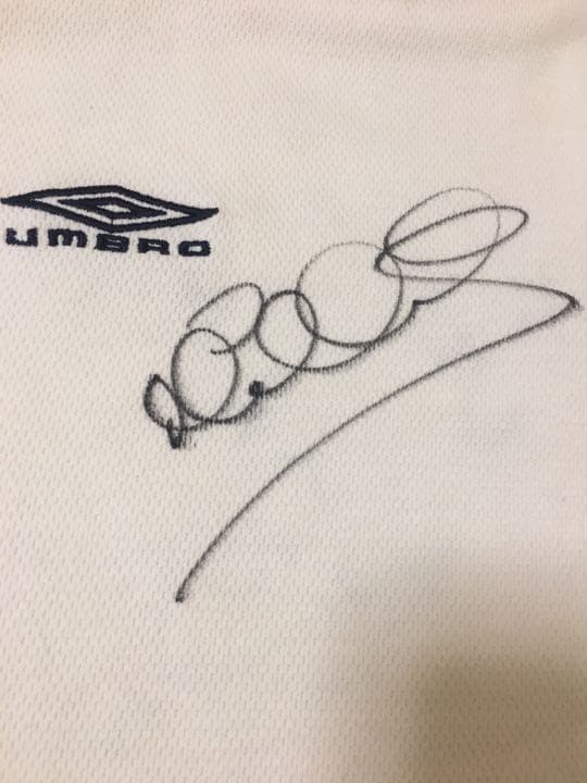 世界1枚！2002年日韓W杯イングランド選手サイン入り レプリカユニフォーム