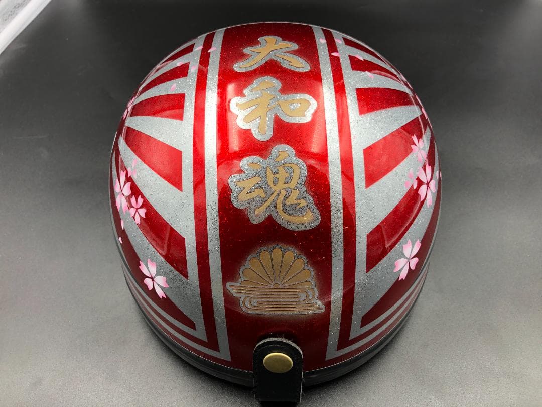 コルク半　カスタム　富士日章　三つボタン　キャンデイレッド　ラメ　桜　高級クリヤ