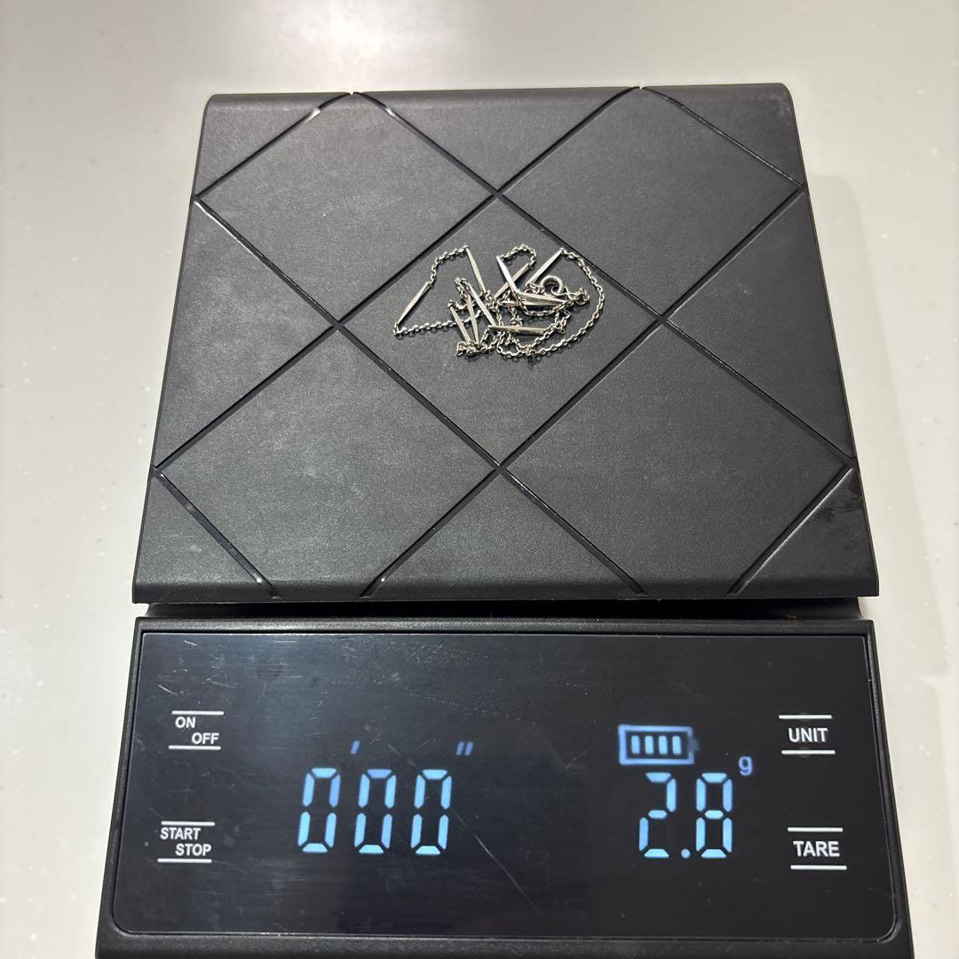 リ*ボ様 pm 刻印　プラチナ切子　ネックレス　ヴィンテージ一