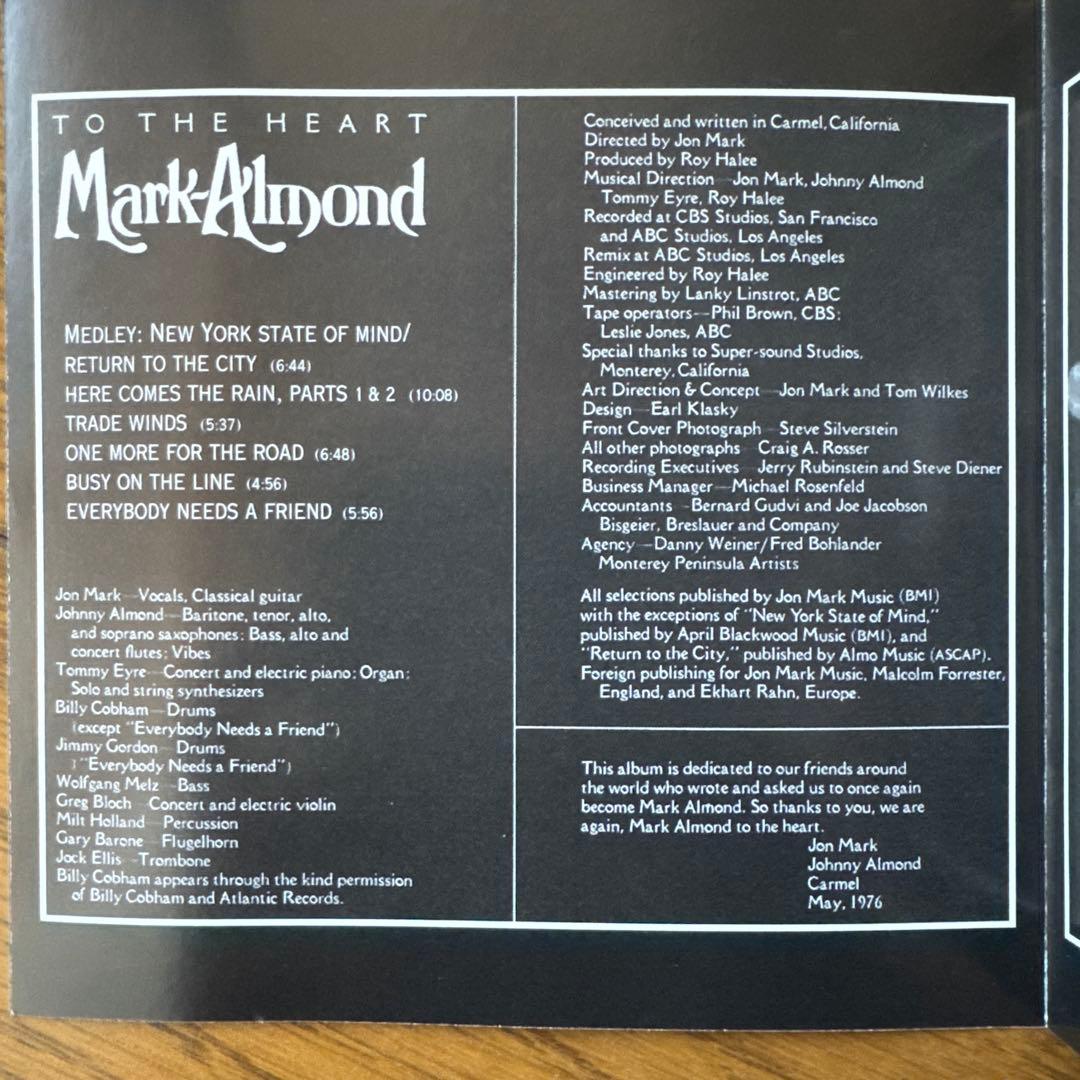 マーク＝アーモンド「TO THE HEART ~心に」のCD