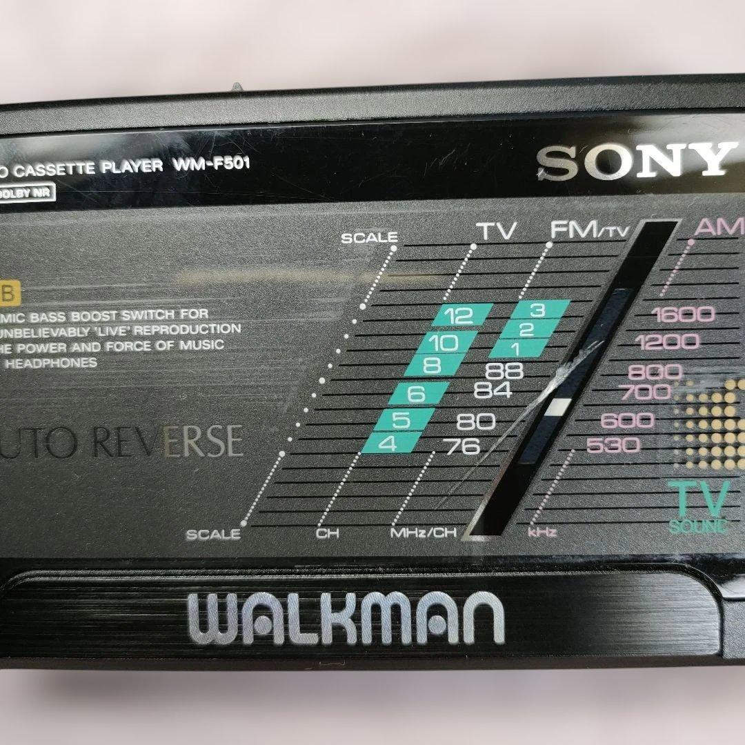 SONY CASSETTE PLAYER WM-F501 ジャンク ケース付