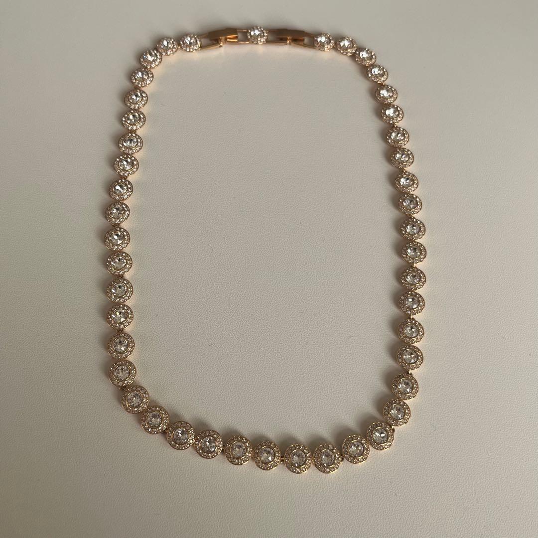 swarovski Una Angelic ネックレス　ラウンドカット ゴールド