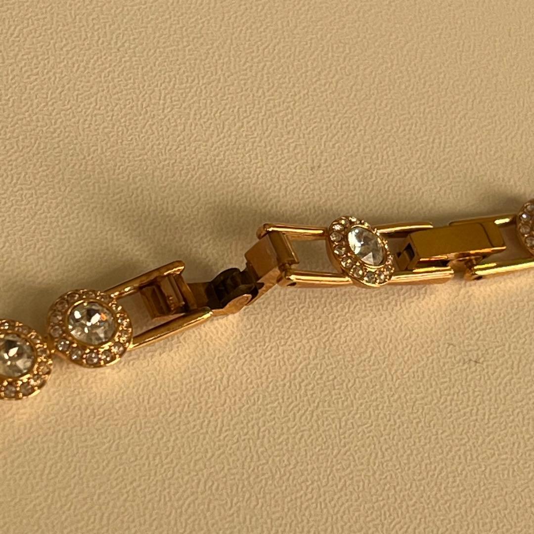 swarovski Una Angelic ネックレス　ラウンドカット ゴールド