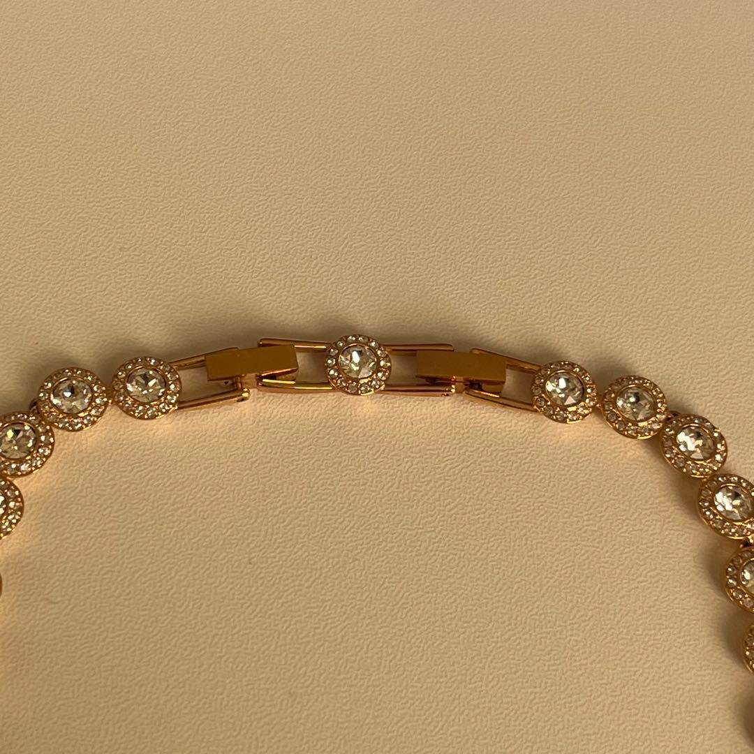 swarovski Una Angelic ネックレス　ラウンドカット ゴールド