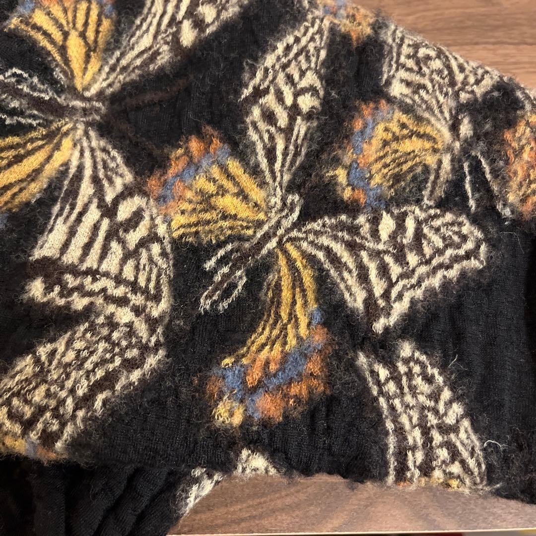 クリーニング済★キャピタル　KAPITAL 縮絨マフラー　バタフライ　幅40㌢