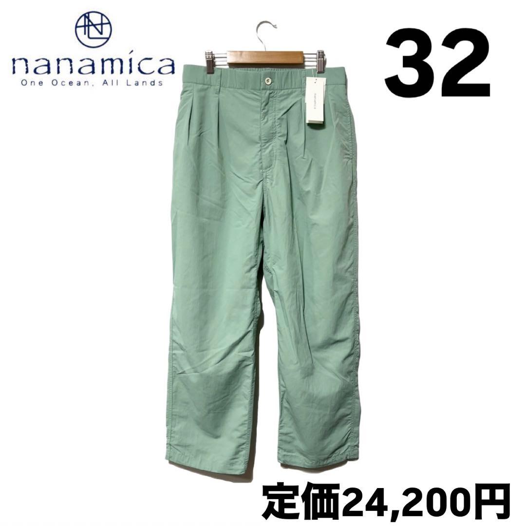 新品 ナナミカ デッキパンツ CG コーラル グリーン 32 定価24,200円