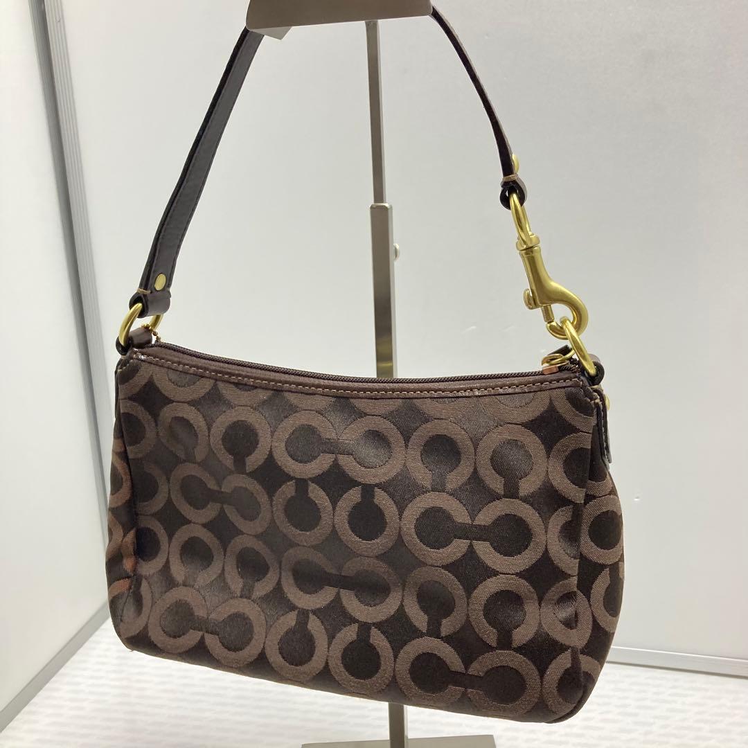 コーチ　COACH アクセサリーポーチ　オプアート ダークブラウン　y2k