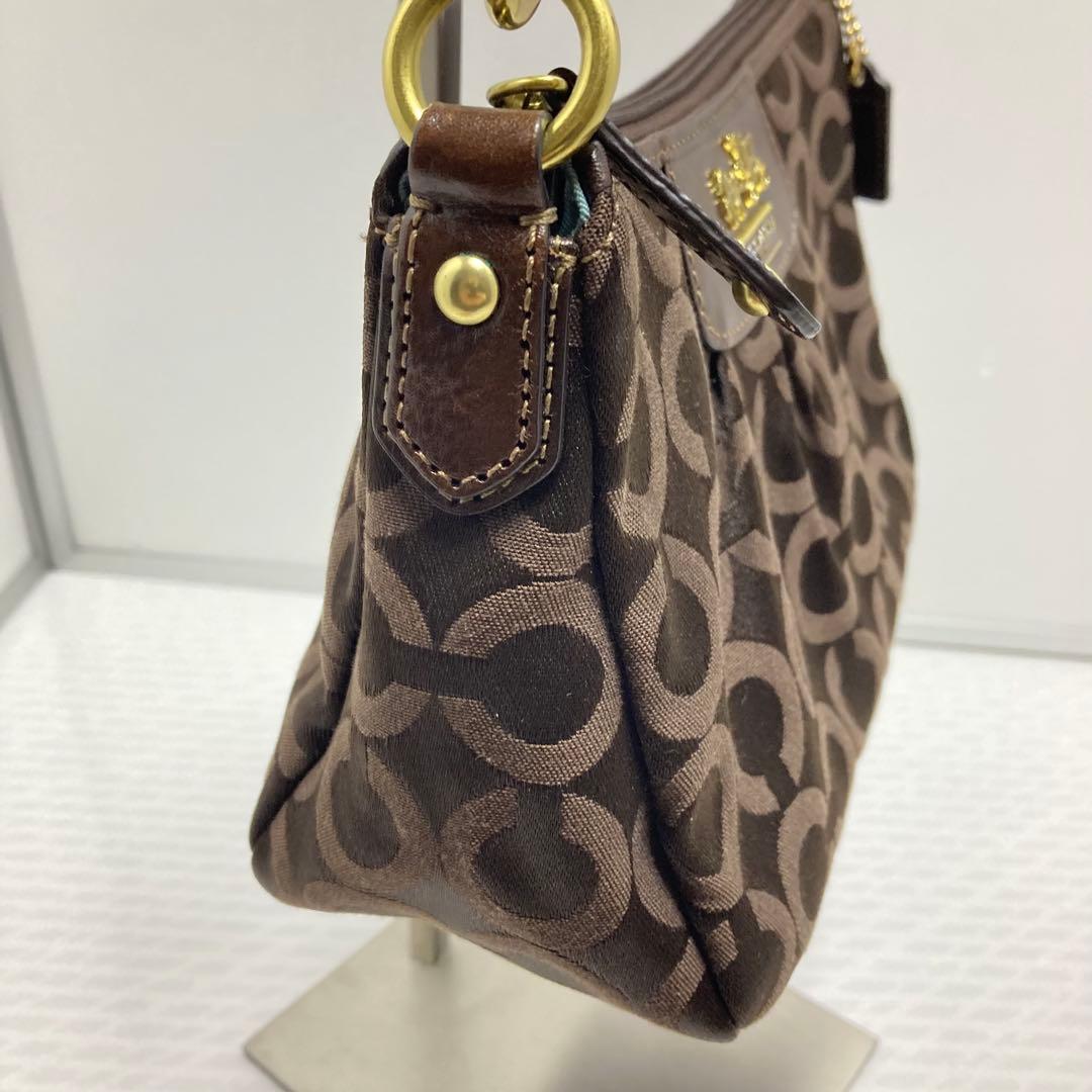 コーチ　COACH アクセサリーポーチ　オプアート ダークブラウン　y2k