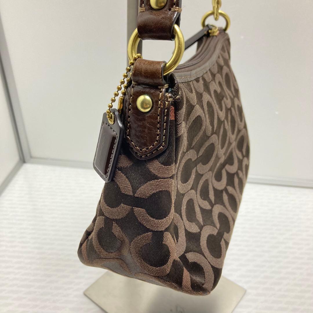 コーチ　COACH アクセサリーポーチ　オプアート ダークブラウン　y2k