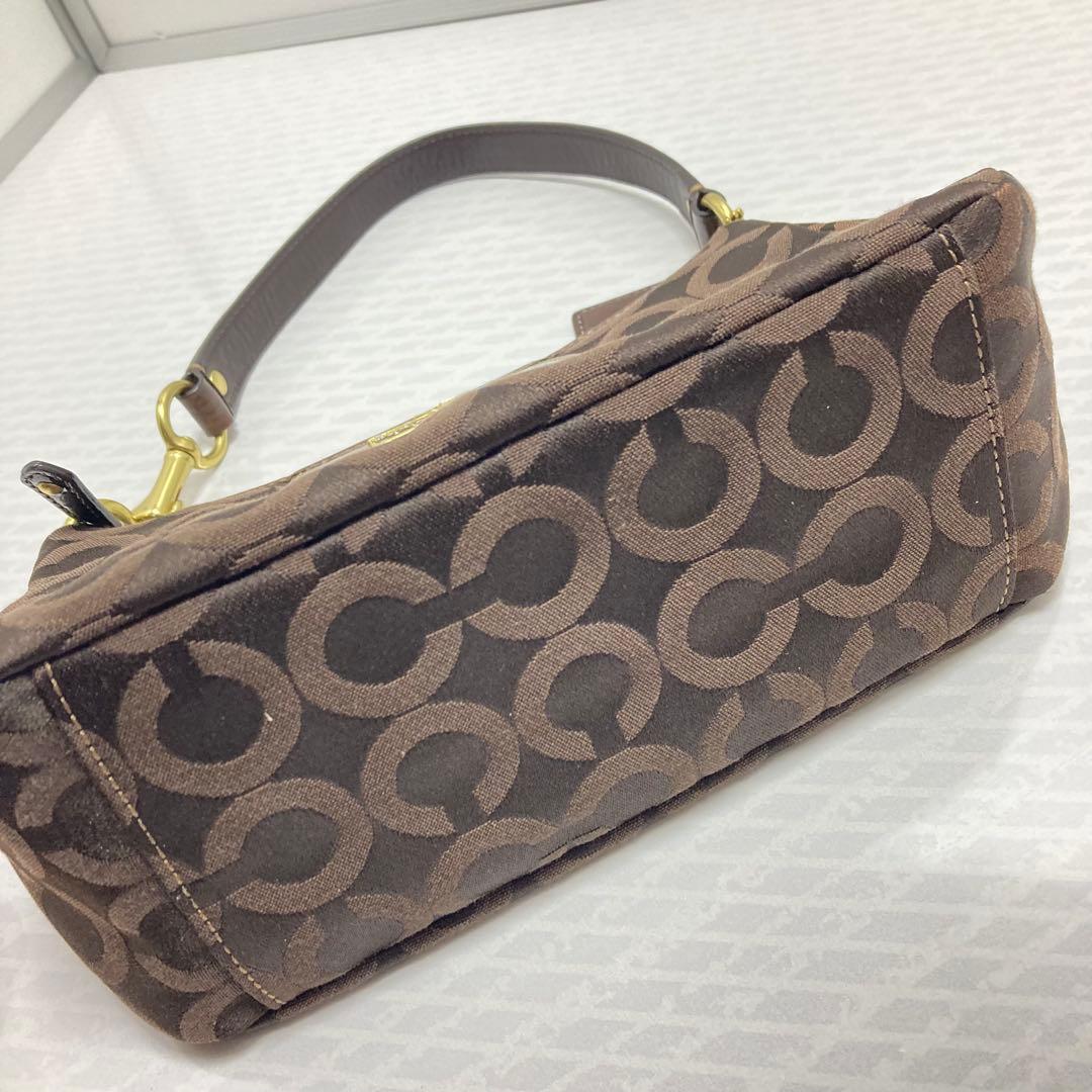 コーチ　COACH アクセサリーポーチ　オプアート ダークブラウン　y2k