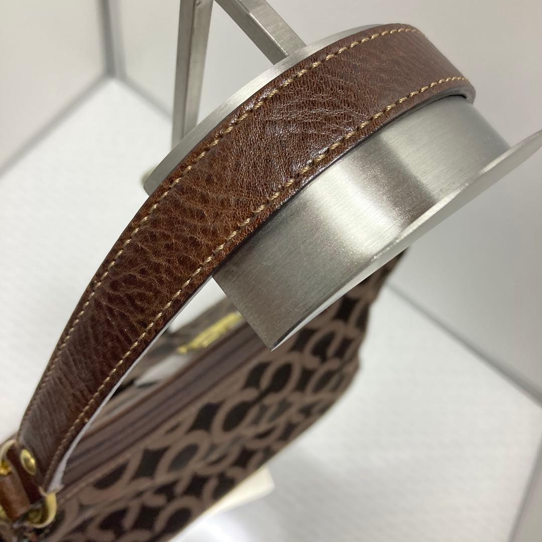 コーチ　COACH アクセサリーポーチ　オプアート ダークブラウン　y2k