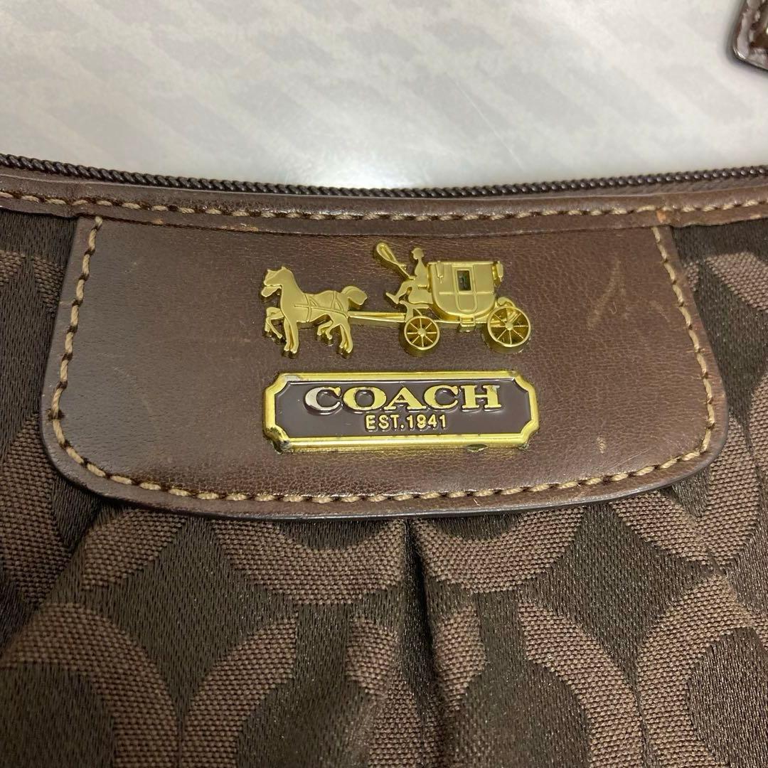 コーチ　COACH アクセサリーポーチ　オプアート ダークブラウン　y2k