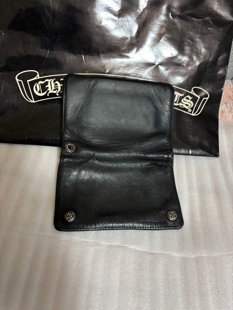 【確実正規品】クロムハーツ2zip フローラルボタン　ウォレット　財布　レザー