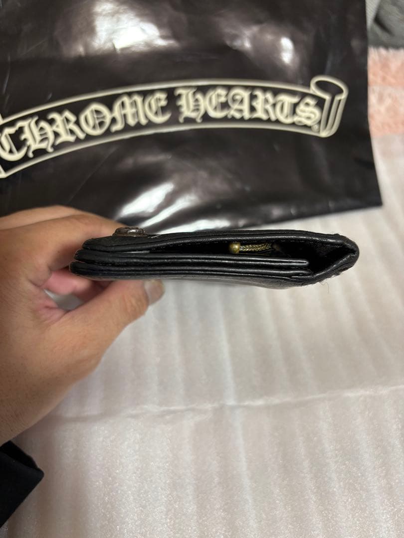 【確実正規品】クロムハーツ2zip フローラルボタン　ウォレット　財布　レザー
