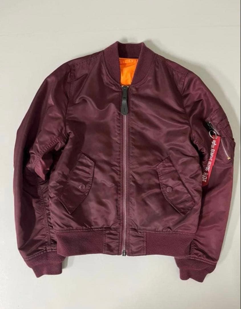バーガンディ MA-1ジャケット Sサイズ