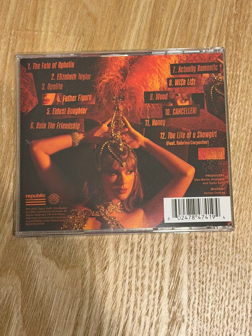 洋楽 THE LIFE OF A SHOWGIRL CD SIGNED PHOTO 4