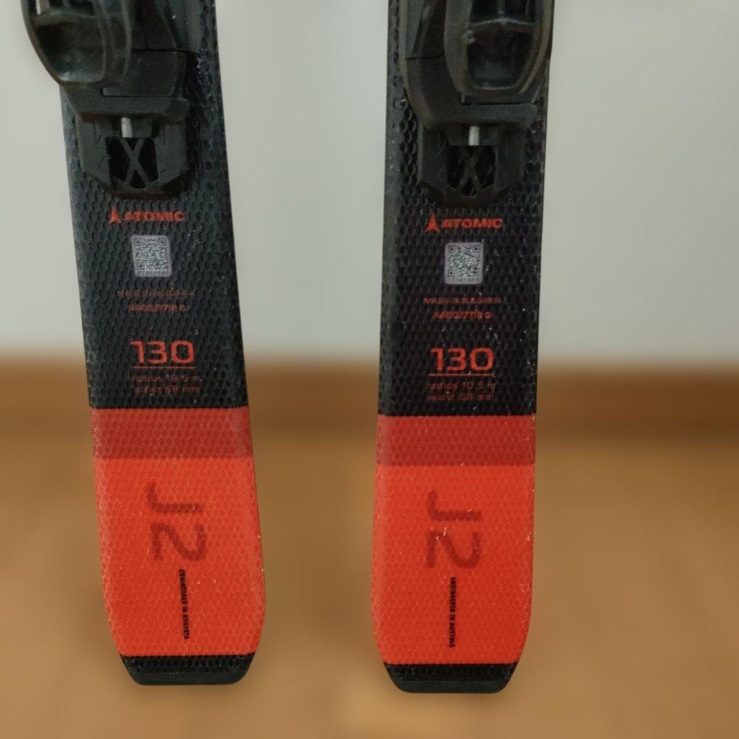 ATOMIC スキー板 赤 ブラック　130センチ redstar