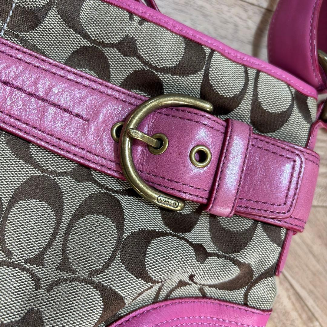 みーゆーCOACH コーチ ショルダーバッグ シグネチャー F07077