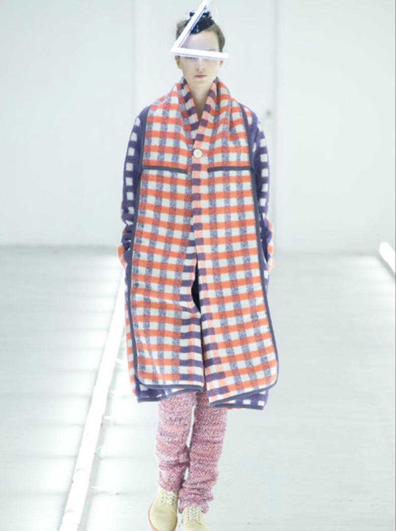 希少✨ ミントデザインズ ショールカラー ロングコート ガウン ギンガムチェック