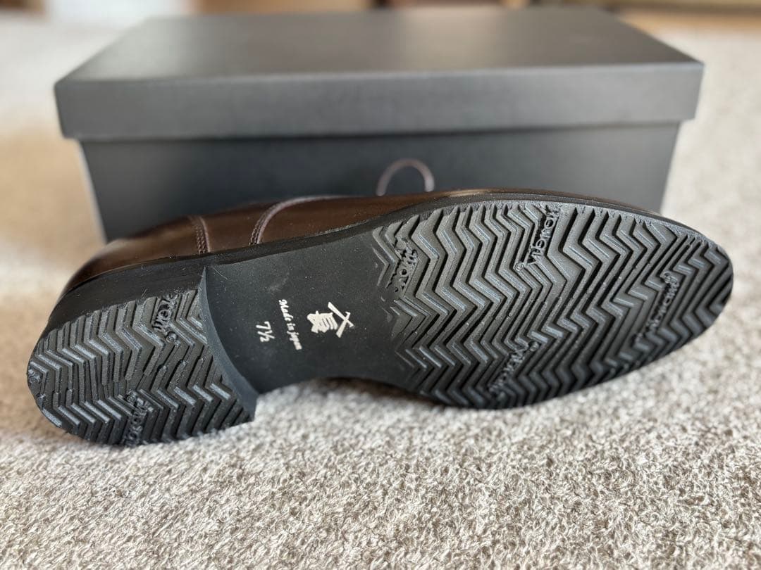 【新品】三陽山長　柔三　Uチップ　ブラウン25.5㎝　日本製