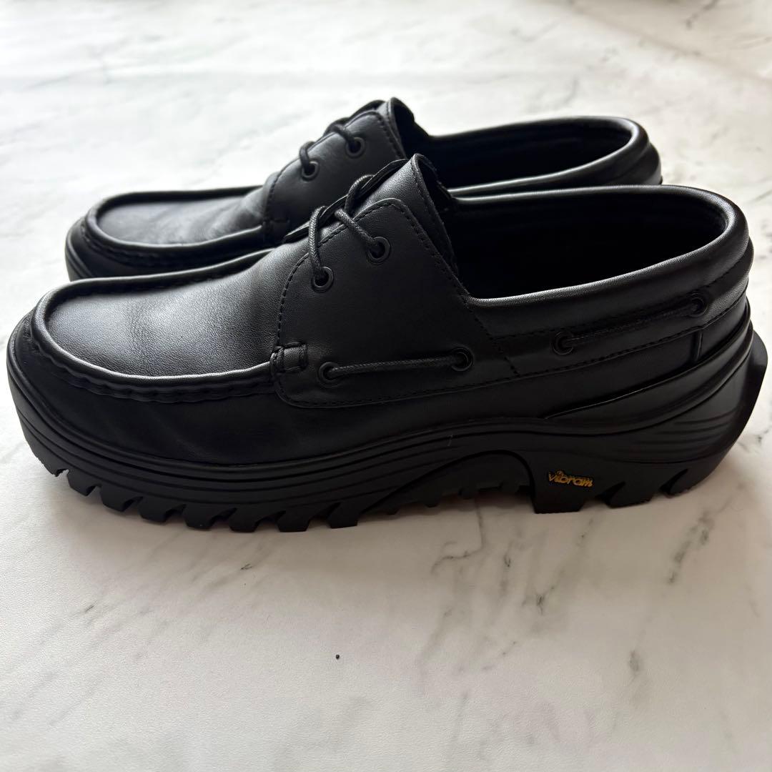 【美品】ZARA×Vibram レザー厚底シューズ